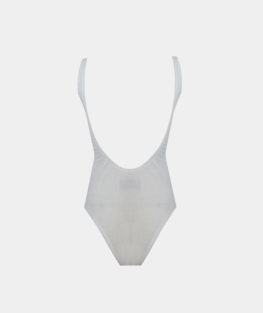 Terry-Bodysuit_Beyaz Frottee Bodysuit in weiß