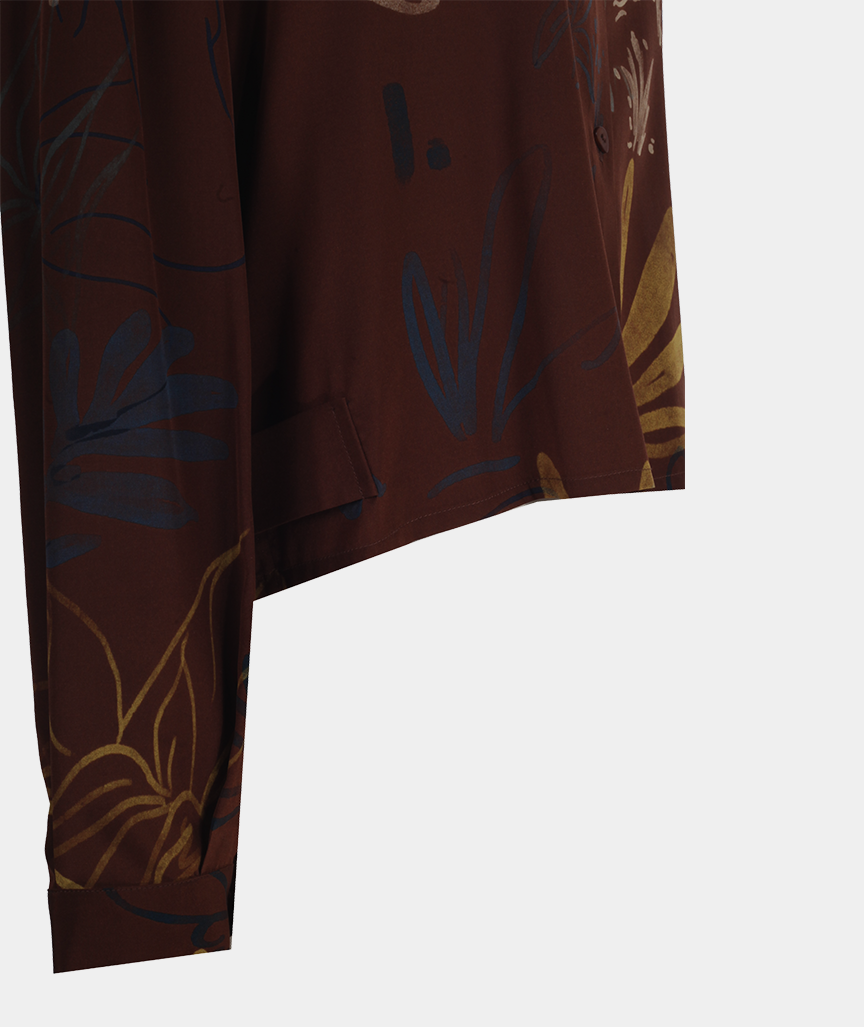 LAIKA_MELLOW-SHIRT-4 Mellow Bluse mit Palo Santo Coco Muster