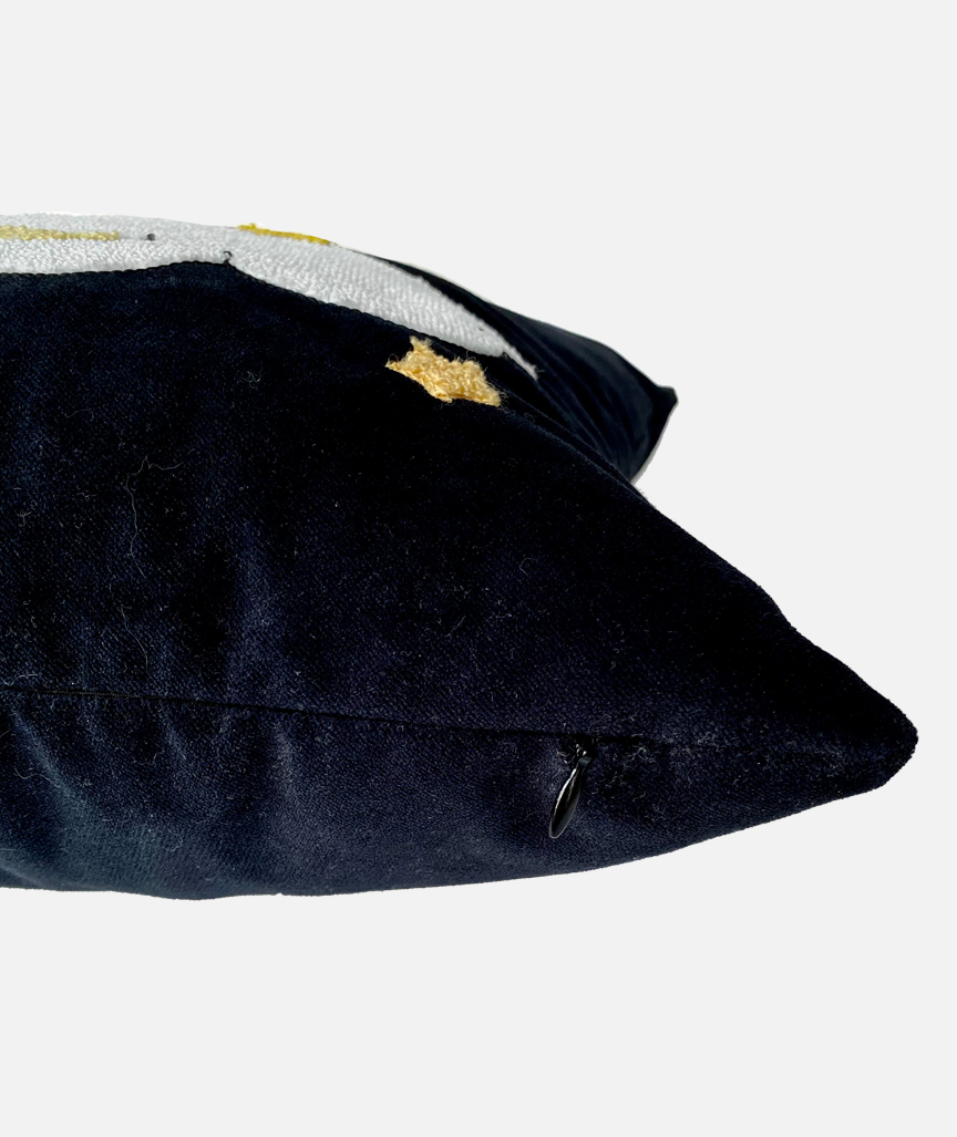 Sleeping Moon Punch Needle Velvet Pillowcase