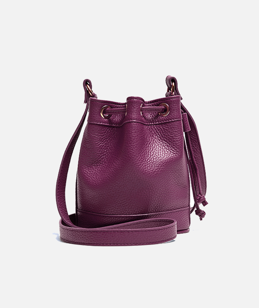 Amira Medium Bucket Bag Grape