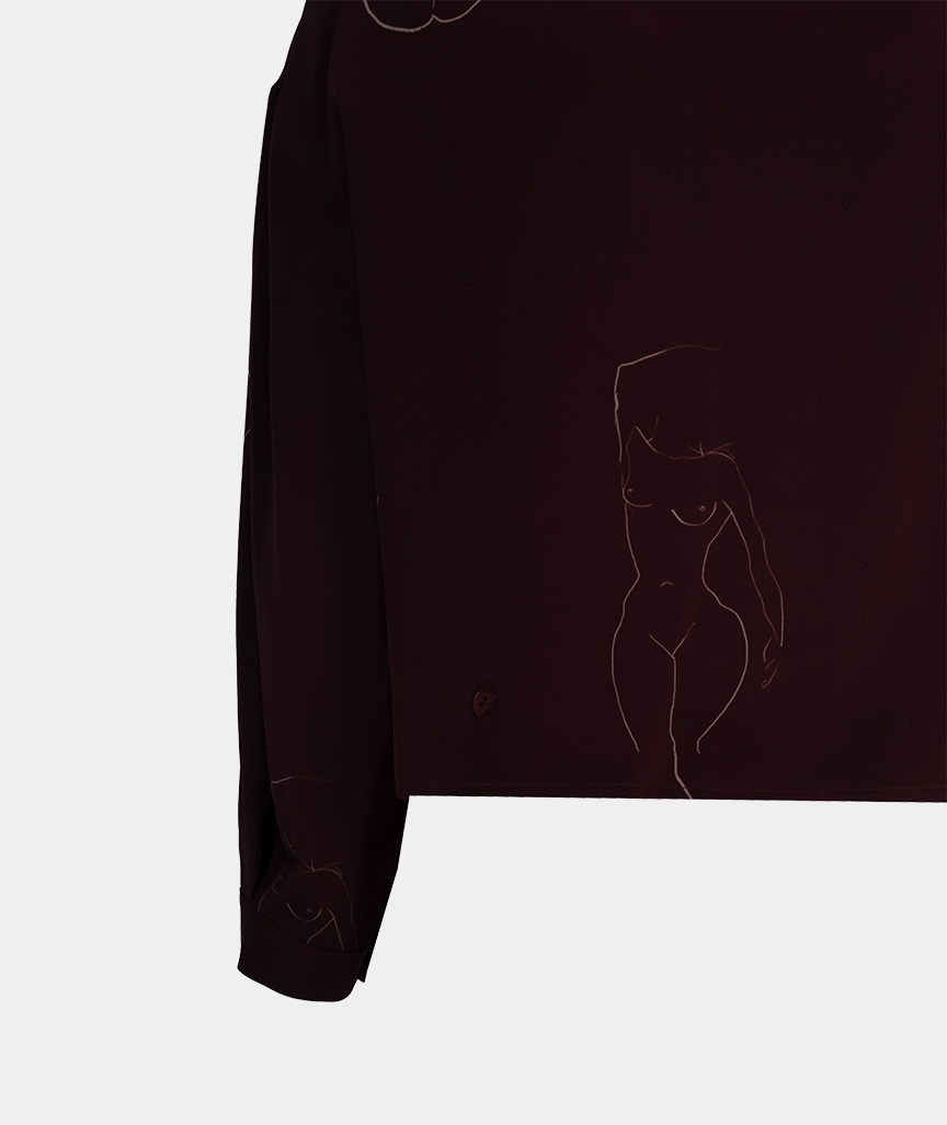 LAIKA_MELLOW-SHIRT-WITH-MARSALA-PATTERN-5 Mellow Bluse mit Marsala Muster