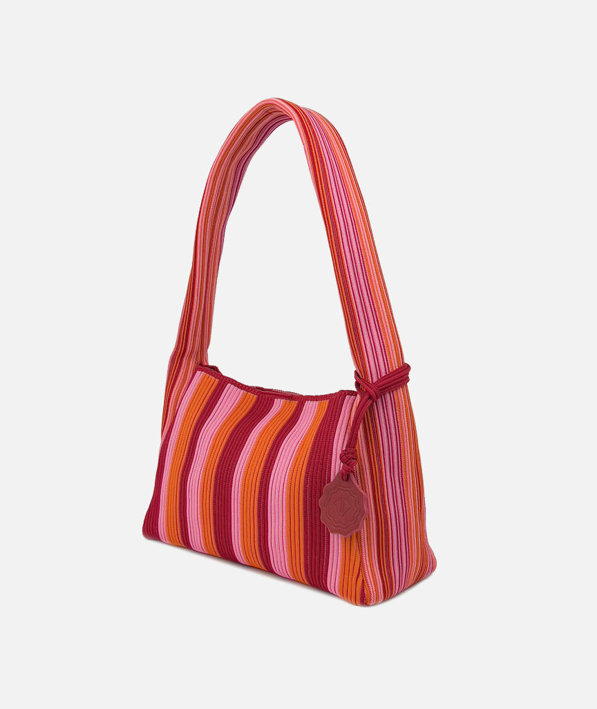 Freya Rot gestreifte Midi Tasche