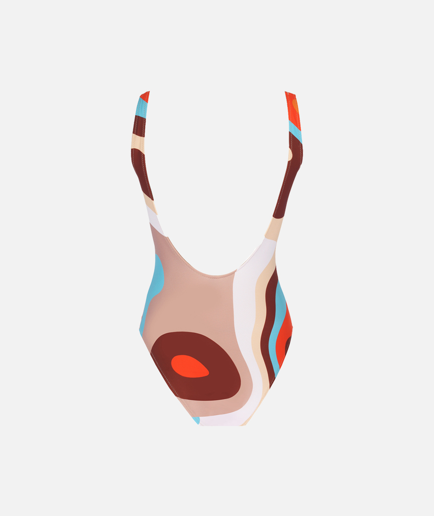 Mars Izohips Patterned Colorful Swimsuit
