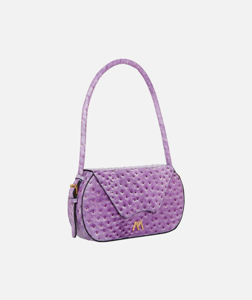 Nancy Leather Bag Lilac Croc Embossed