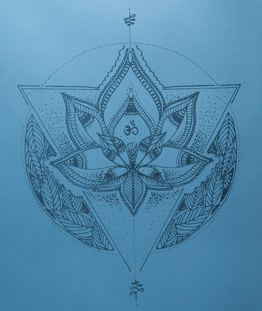 AZURE-LOTUS_2 Instagrip Yoga Matte Azure Lotus