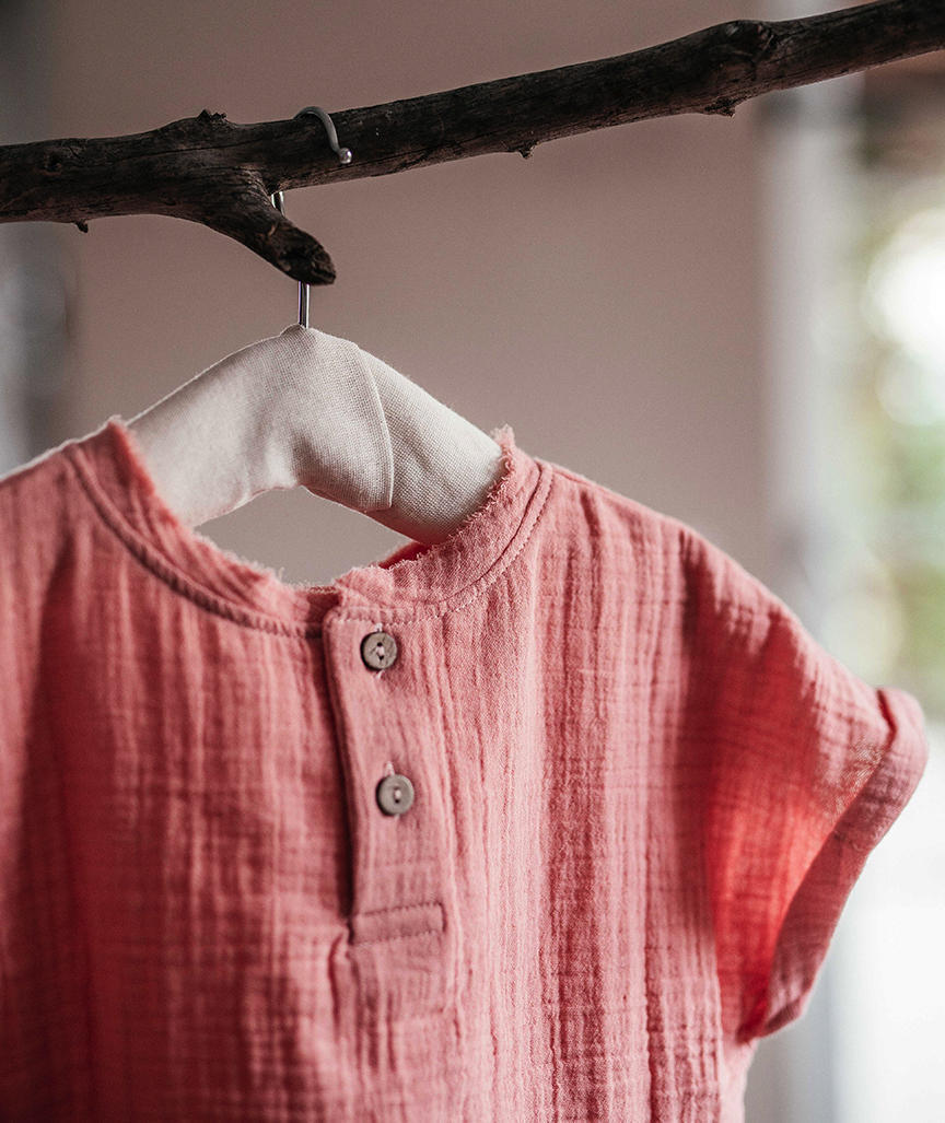Salmon-Pink-Muslin-Children-s-T-shirt_2 Kurzarm-Kinder-T-Shirt in Lachsrosa