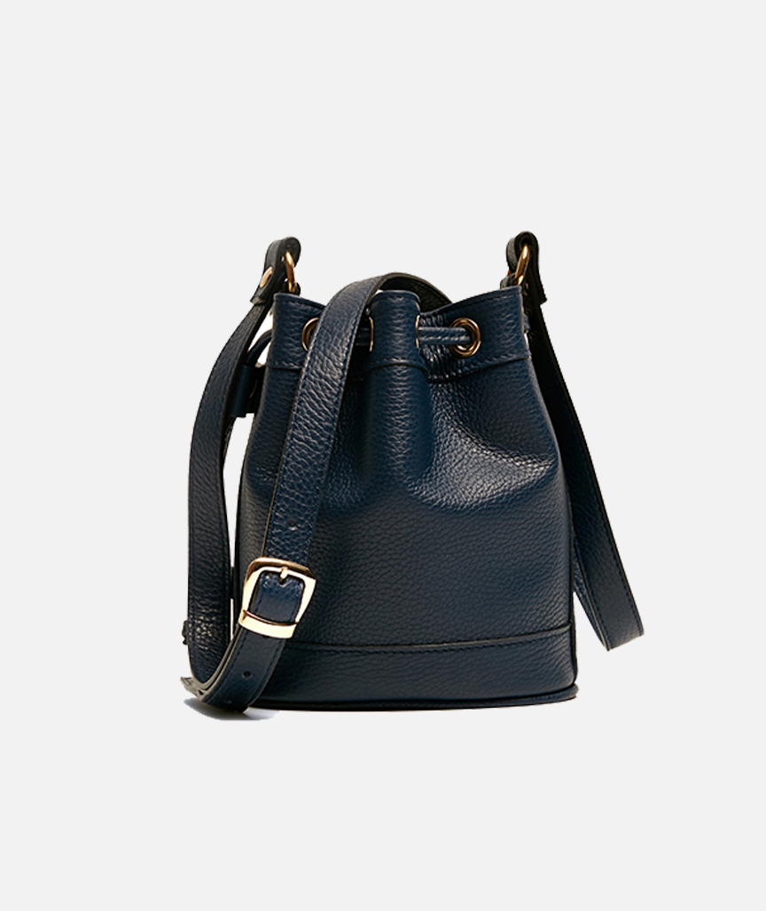 Amira Medium Bucket Bag Dark Blue