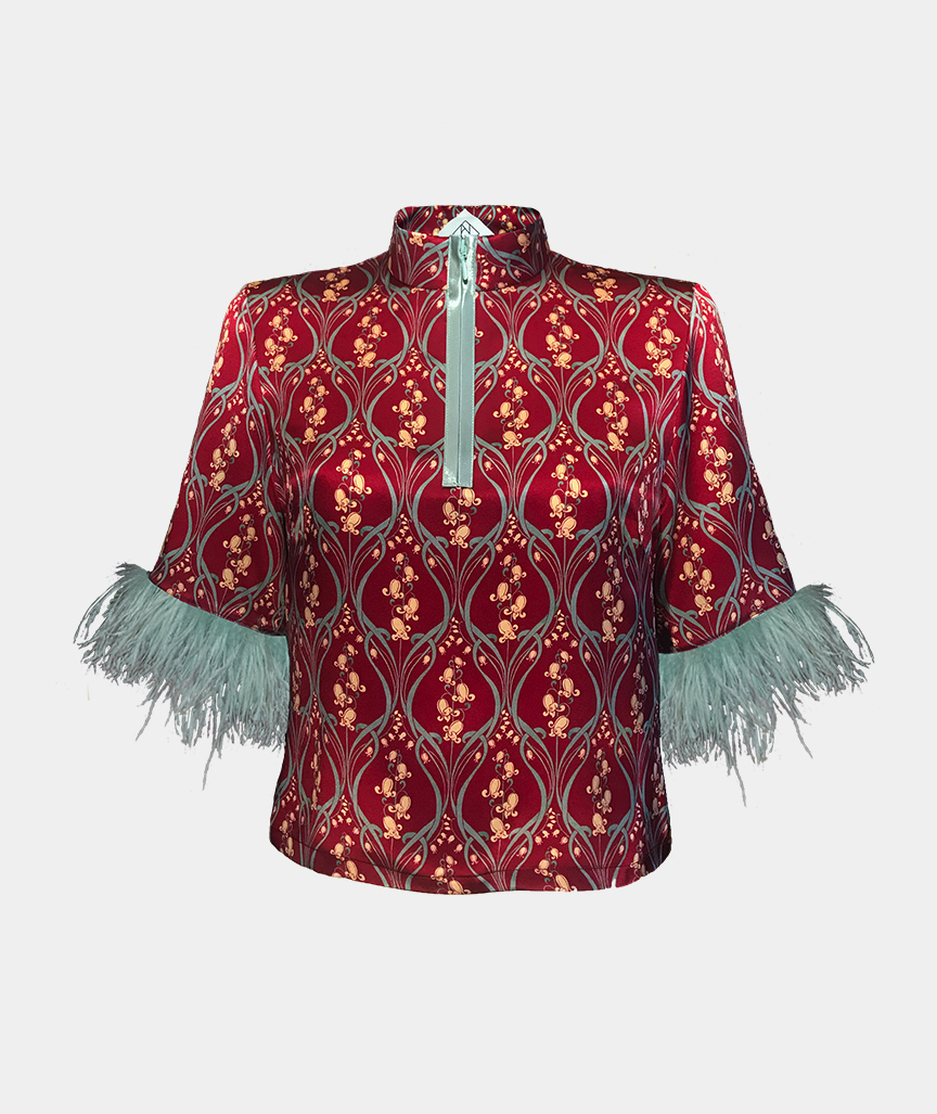Ophelia Top With Feathers
