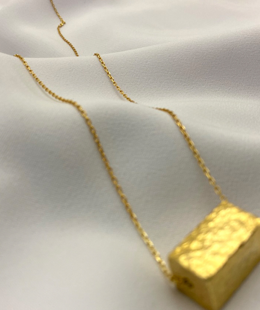 Silberschmuck Oblong Kette Gold