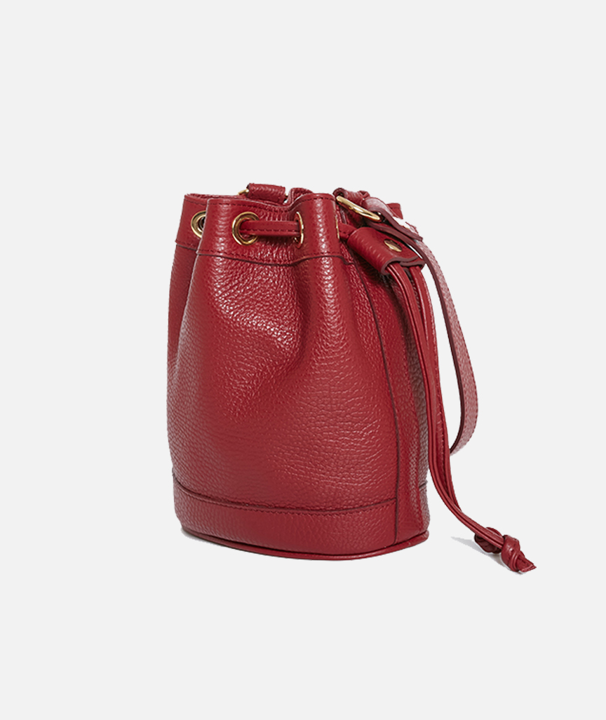 Amira Medium Bucket Bag Cranberry